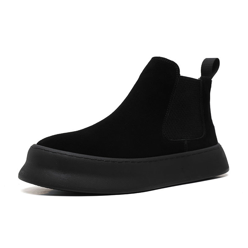 Men's British Style Chelsea Breathable Platform Elevator Ankle Boots