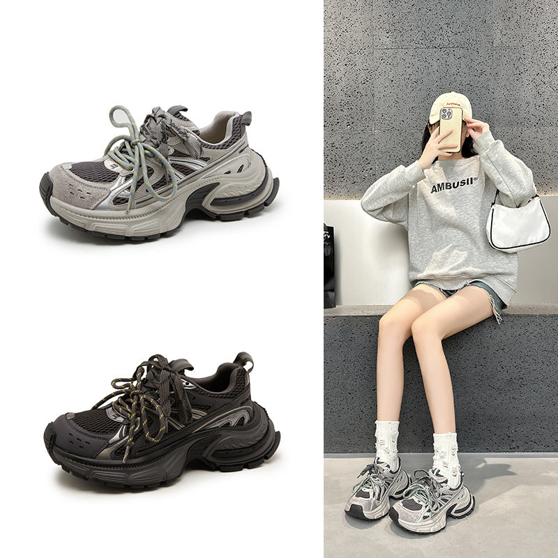 Women's Height Increasing Retro Platform Dad Trendy Mesh Women's Sports Shoes