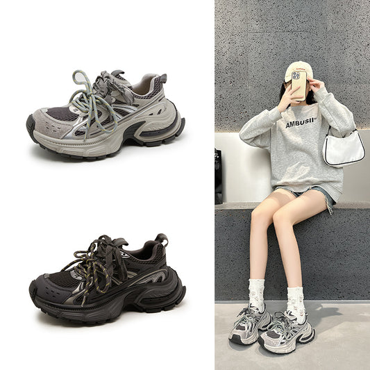 Women's Height Increasing Retro Platform Dad Trendy Mesh Women's Sports Shoes