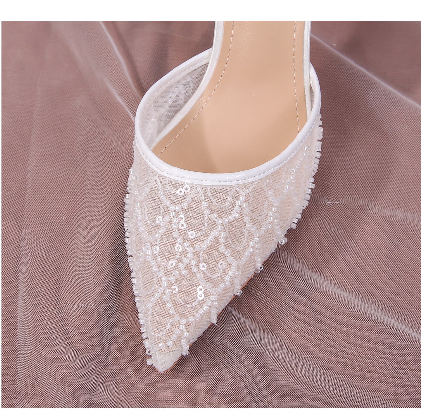 Women's Mermaid Lace Sequin Pointed Summer Breathable Sandals