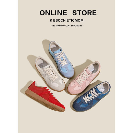 Women's Training Korean Flat Lace Up White Women's Sports Shoes