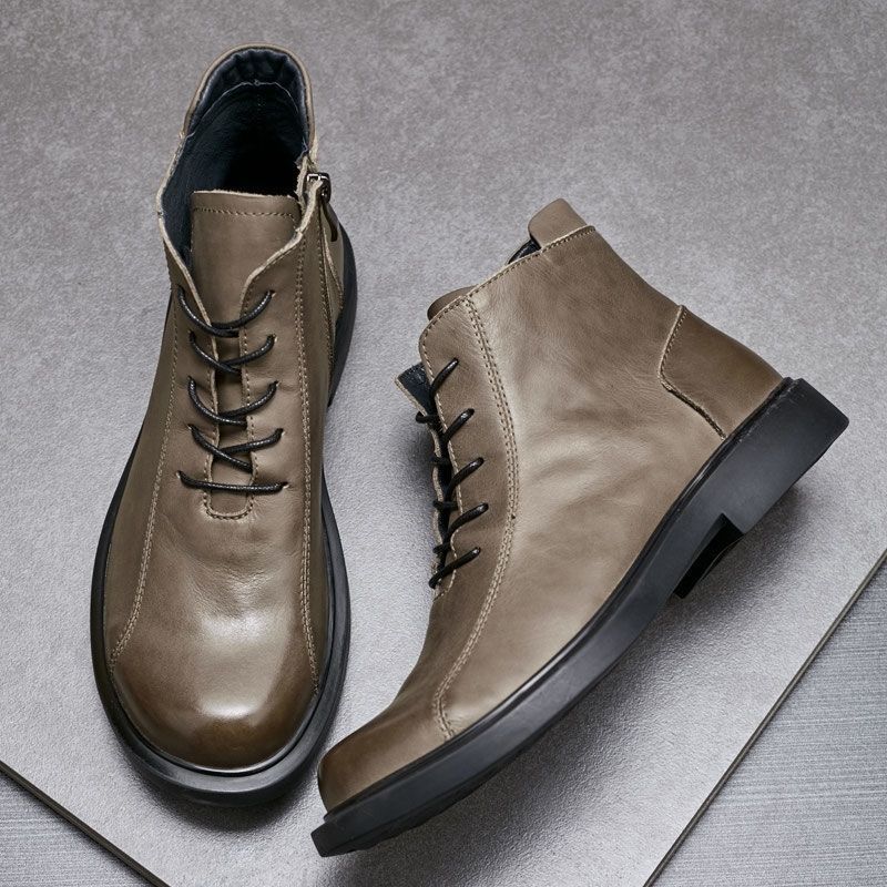 Men's High Top Wild Round Toe Outdoor Veet Boots