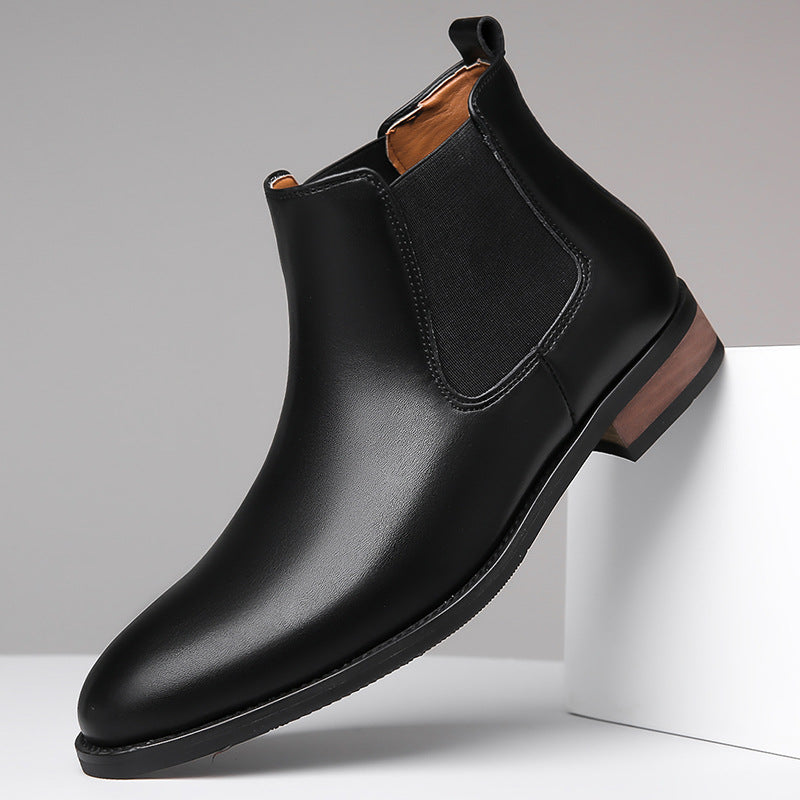 Men's Black British Chelsea Simple Advanced Sense Men's Martin Boots