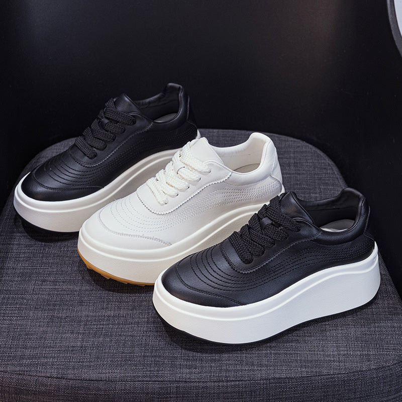 Women's Thick Bottom Heightened Easy Wear Small Sports Casual Shoes