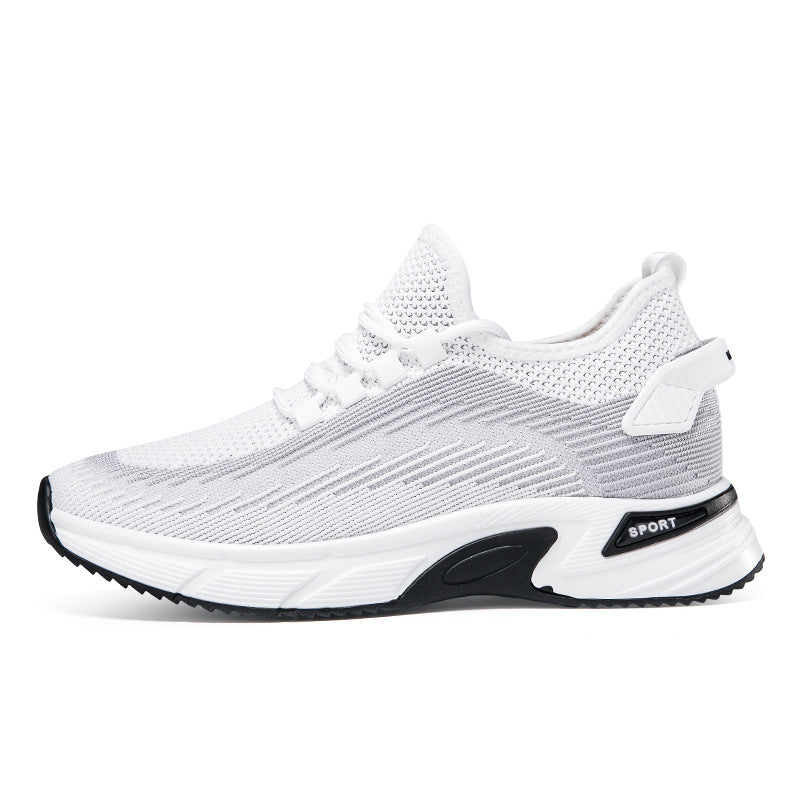Men's Elevator Summer Breathable Fly Woven Mesh Invisibly Heightened Casual Shoes