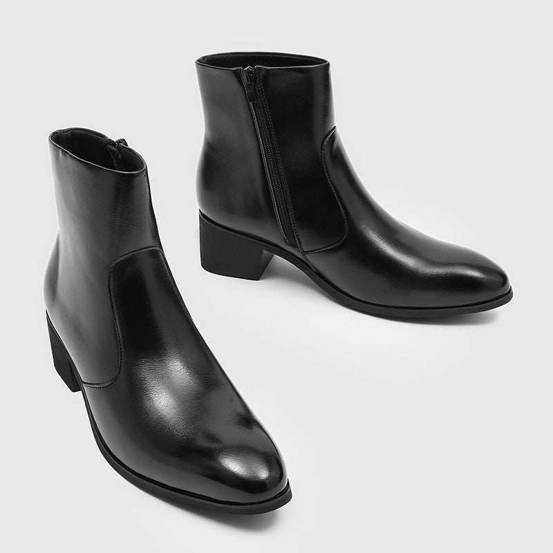 Men's Western British Style Chelsea Fashionable Thick Bottom Men's Martin Boots