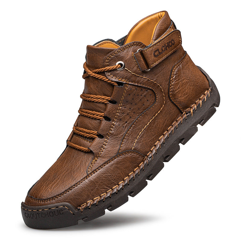 Men's Handmade Stitching Large Size Comfortable Veet Men's Shoes