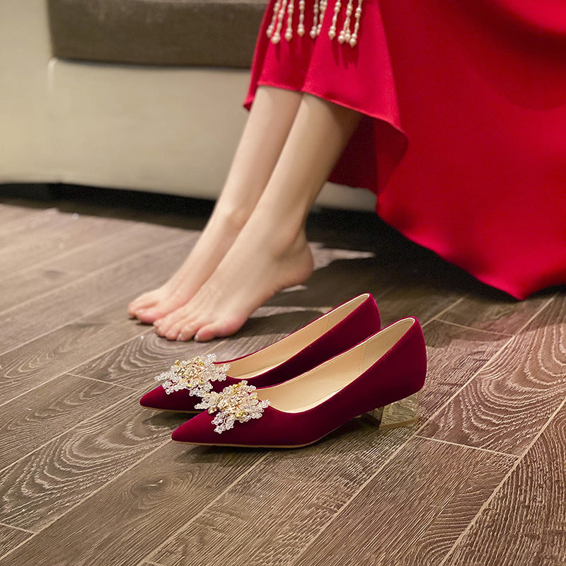 Wedding Main Dress Plus Size Wide Fat Women's Fashion Shoes