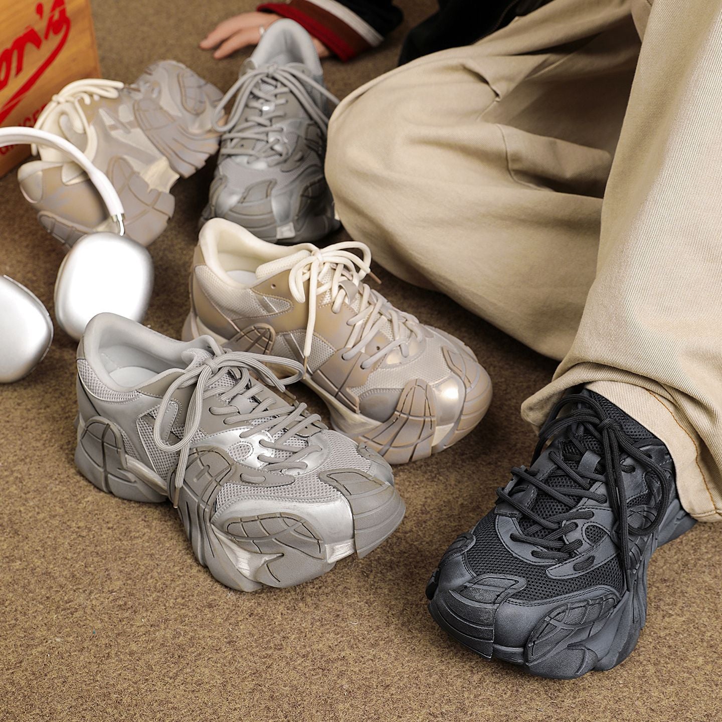 Men's Paris Dad Trendy Light Luxury High-grade Men's Sports Shoes