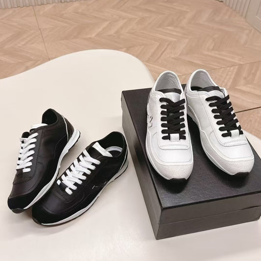 Women's Version Classic Style Rhombus Training Genuine Lace Up Round Toe Women's Sports Shoes