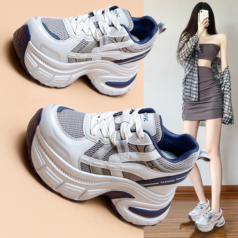 Women's Bottom Heightened Daddy Outer Wear Spring Sports Casual Shoes