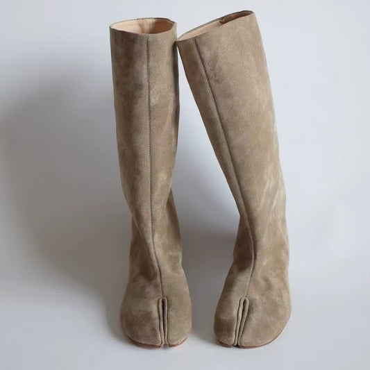 Women's Soft Handmade Split Toe Ninja Slack Middle Boots