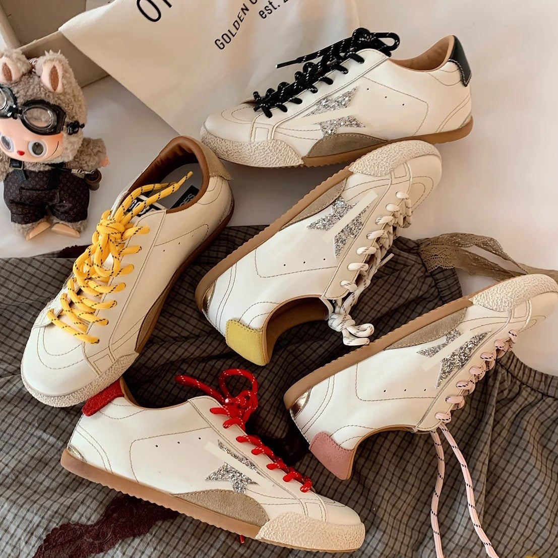 Women's Distressed Little Dirty Korean Style White Women's Casual Shoes