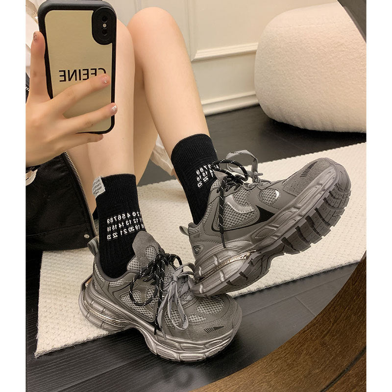 Women's Paris Dad Platform Lightweight Sier Slimming Women's Sports Shoes