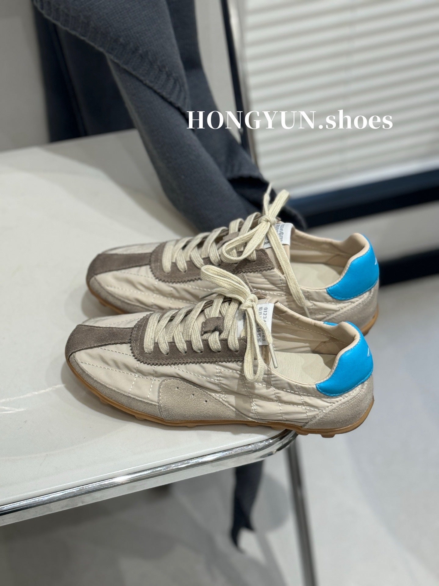 Red Rhyme Cow Suede Stitching German Training Retro Sports Casual Shoes