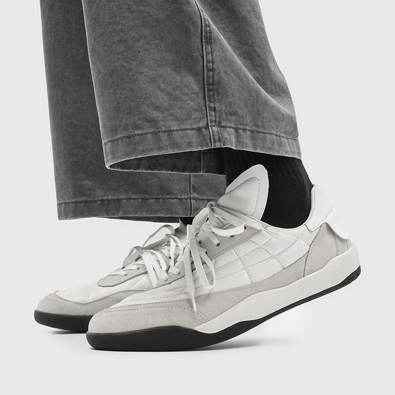 Men's Style Rhombus Lace Up Flat German Training Sneakers