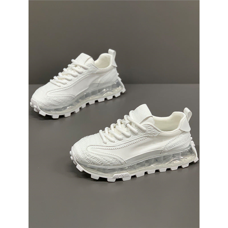 Cover Summer Breathable White Thick-soled Board Increased Korean European Style Men's Sports Shoes
