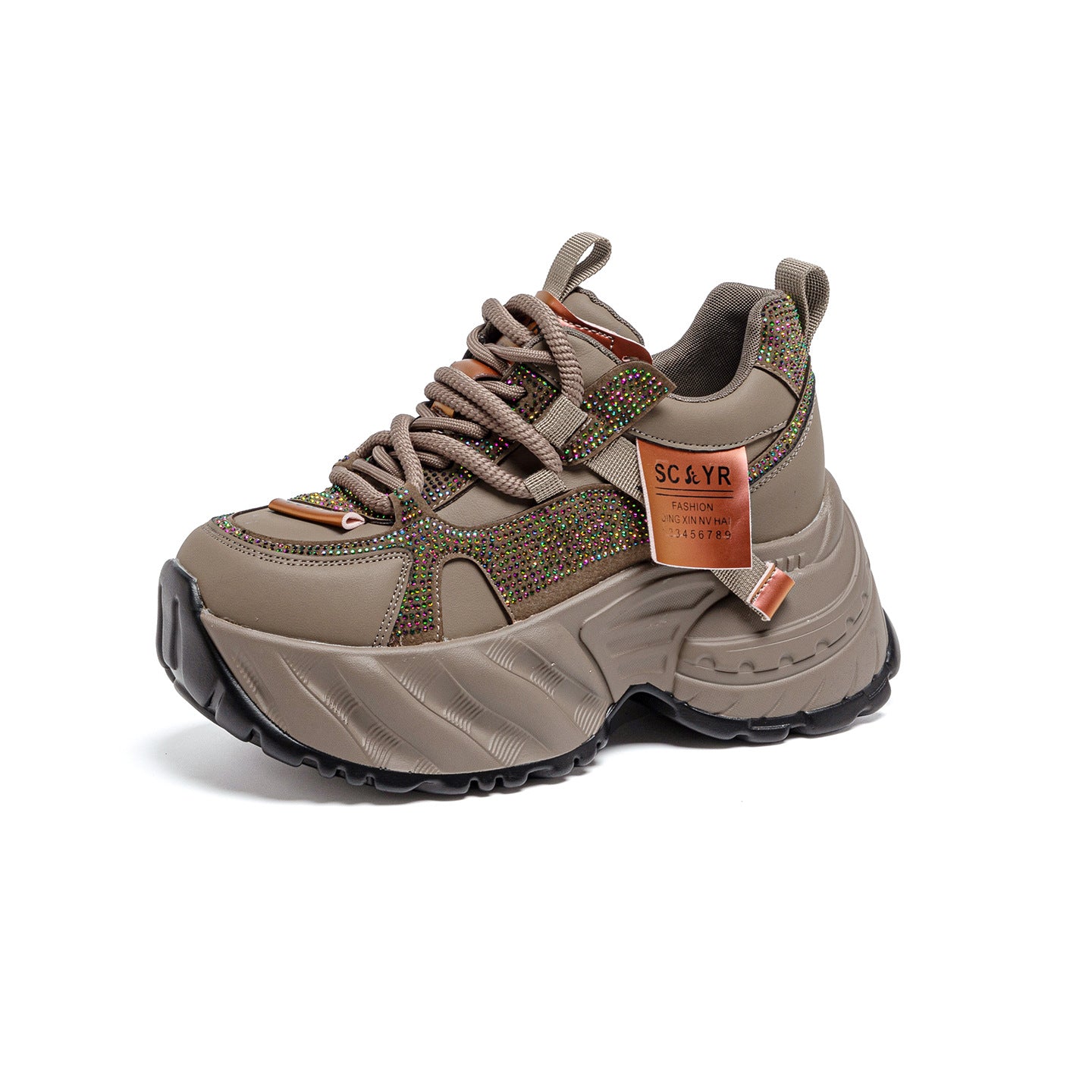 Women's Small Platform Dad Autumn Invisible Elevated Men's Shoes