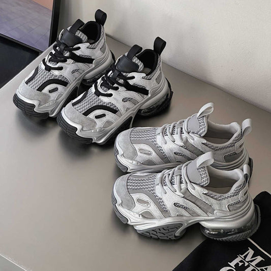 Women's Thick Bottom Daddy Korean Style Round Toe Soft Women's Sports Shoes
