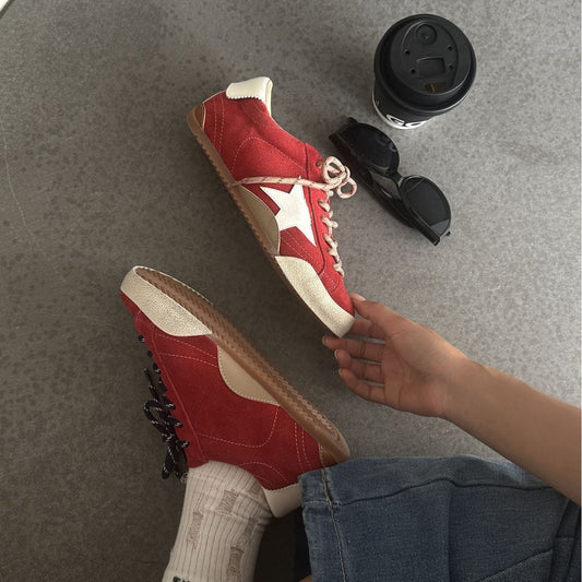 Women's German Training Mandarin Duck Shoelace Distressed Little Sneakers