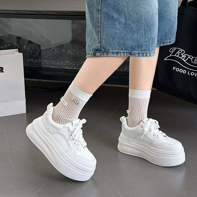 Women's Spring White Are Super Beautiful Fashionable Thick Sports Casual Shoes