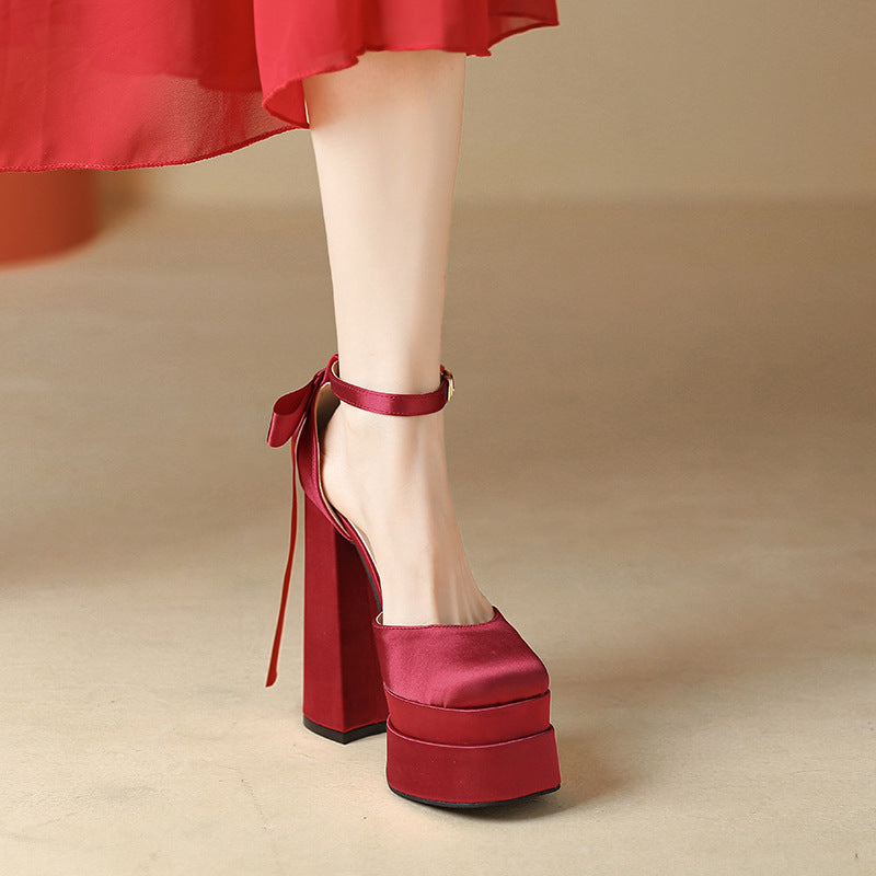 Women's Platform Wedding With Toe Box Small Size Super High Women's Fashion Shoes