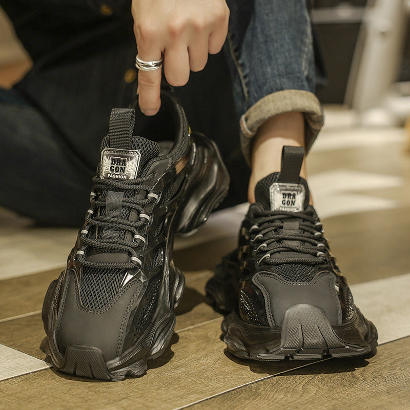 Men's Black Daddy Summer Running High Sense Men's Sports Shoes