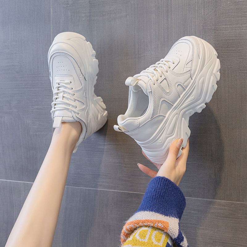 Women's Dad Spring Thick Sole Increased Breathable Sports Women's Casual Shoes