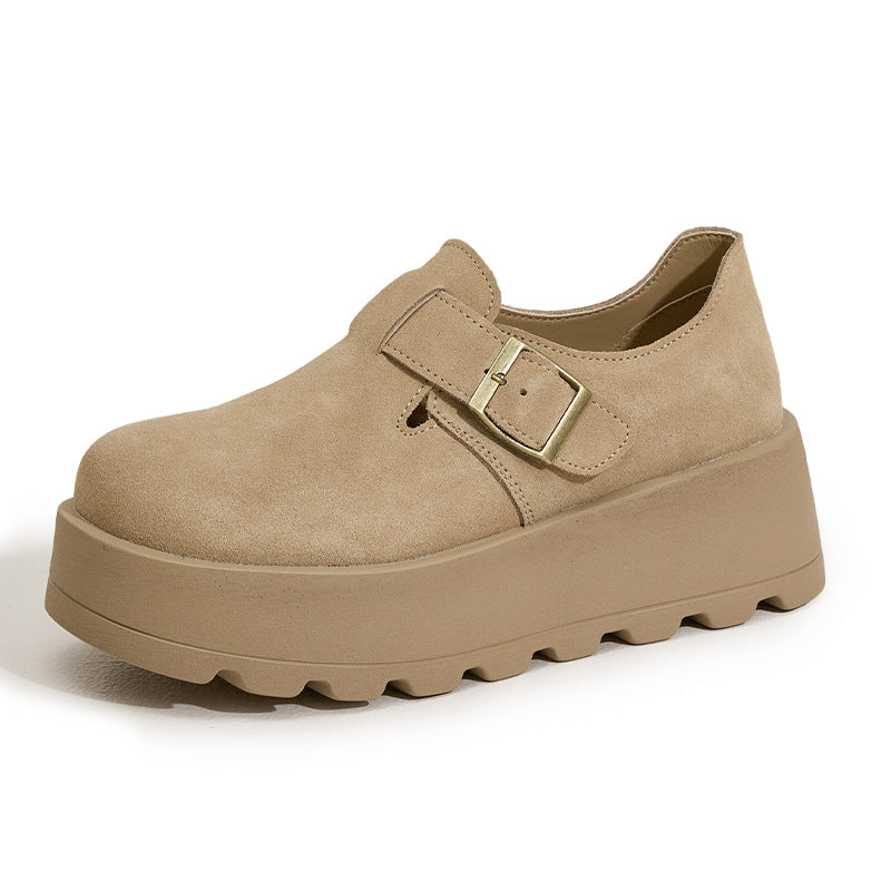 Popular Women's Platform Height Increasing Slip-on Casual Shoes