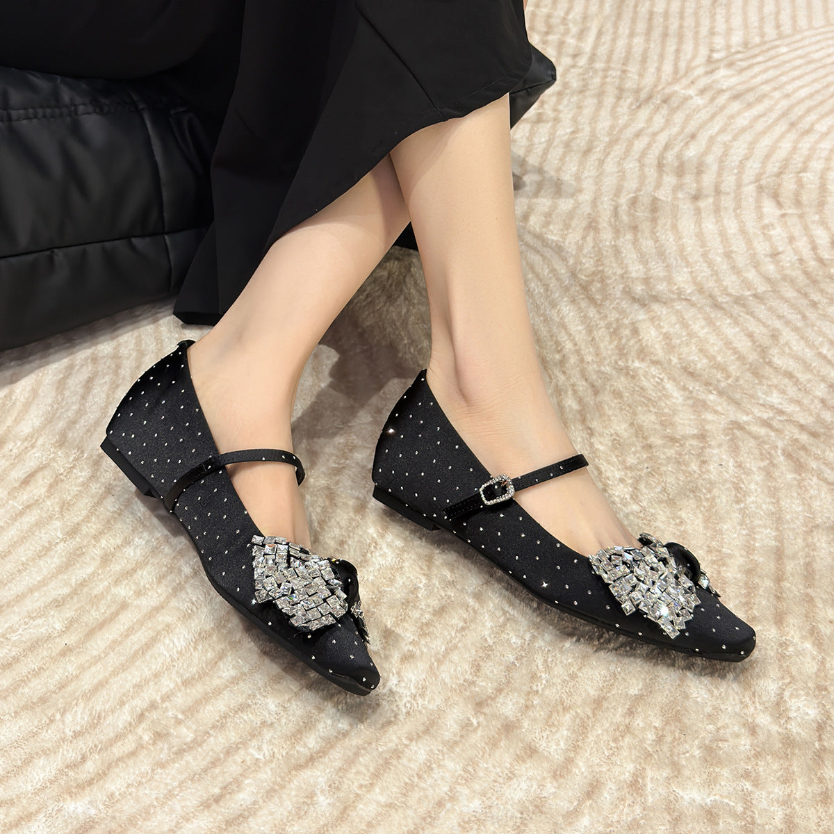 Women's Not Tired Feet Pink French Style Square Toe Mary Jane Women's Fashion Shoes
