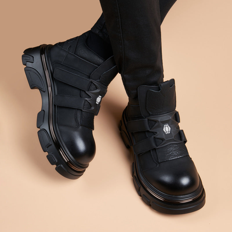 Men's Style Velcro Versatile Increased Punk Thick Boots