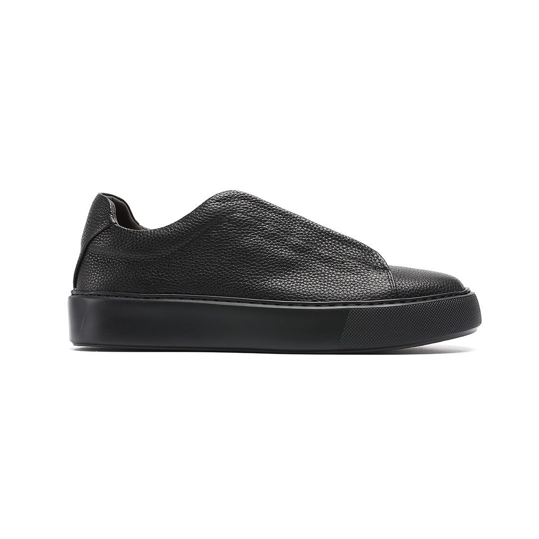 Men's White Lychee Pattern Thick Bottom Tide Summer Men's Shoes