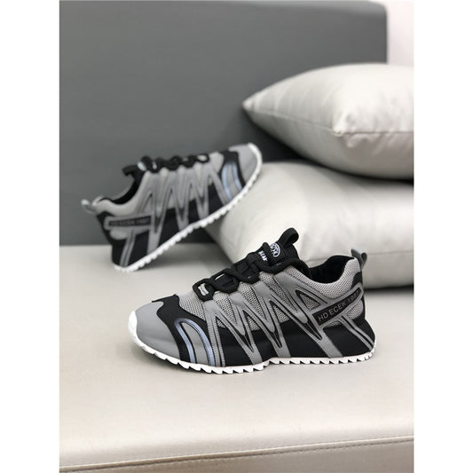 Summer Mesh Breathable Lace Up Fashion Thick Men's Sports Shoes