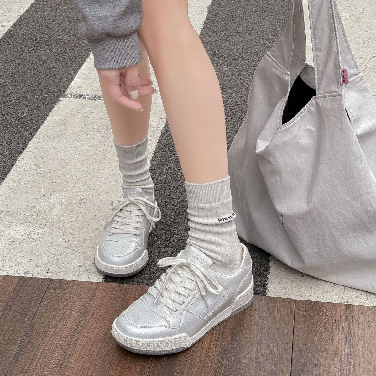 Women's Thin Bottom White Fashionable Versatile Sports Women's Casual Shoes