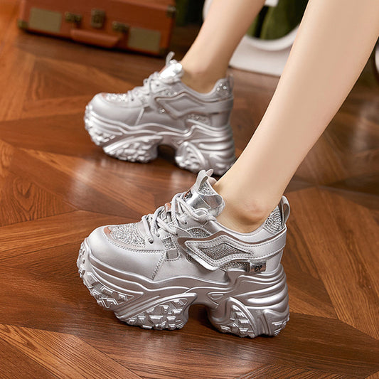 Women's Platform Dad Spring Rhinestone Fashion Leisure Women's Sports Shoes