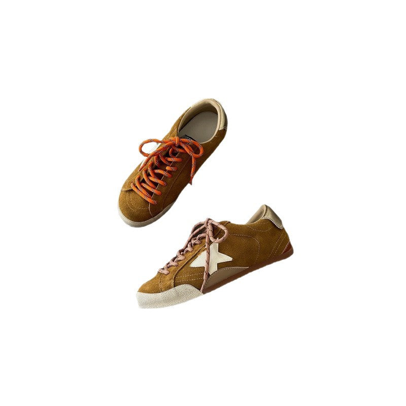 Women's German Training Mandarin Duck Shoelace Distressed Little Sneakers