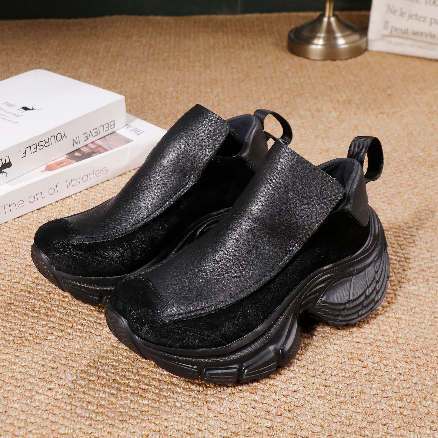 Women's Feet Thick Bottom Lightweight Slip-on Retro Women's Casual Shoes