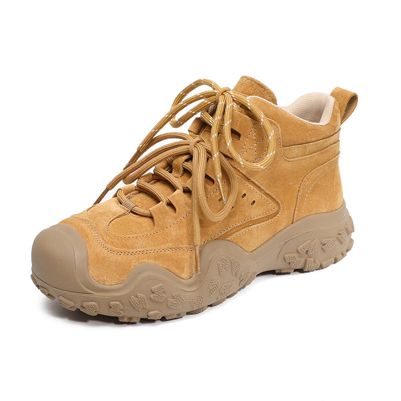 Women's Platform Martin Genuine Summer Short Retro Outdoor Hiking Women's Leather Boots