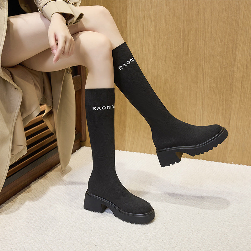 Middle Personality Matching Below The Knee Boots