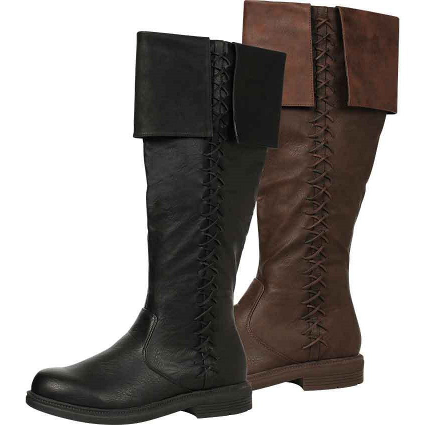 Men's Retro Medieval Nordic Viking Large Size Bart Men's Leather Boots