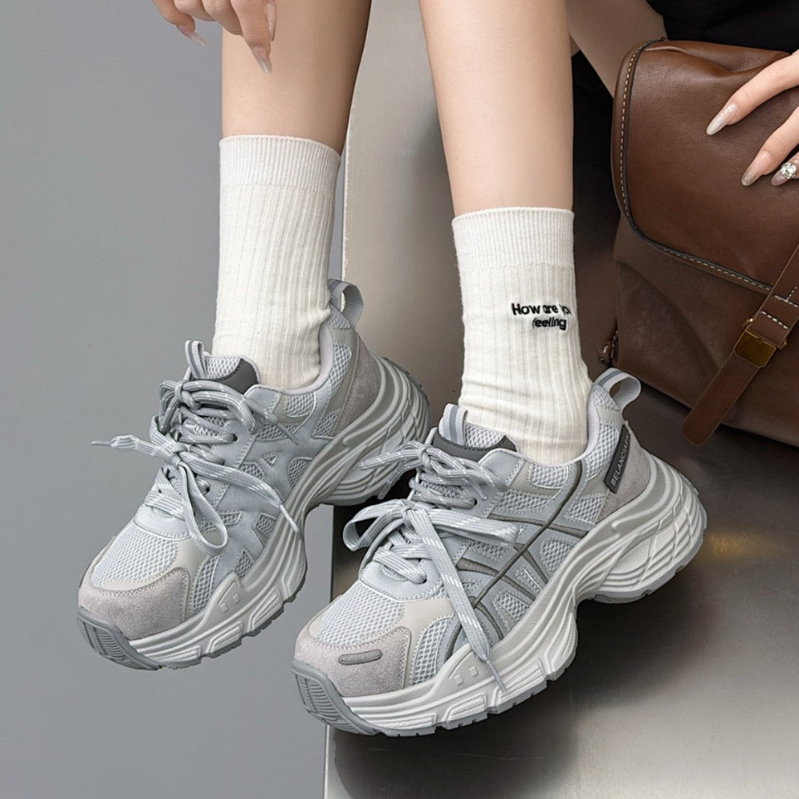 Women's Genuine Breathable Mesh Platform Dad Spring Women's Sports Shoes