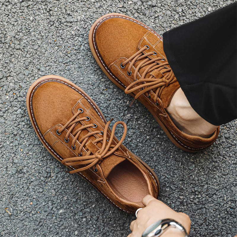 Men's Fashion Suede Retro Platform Joker Men's Martin Boots