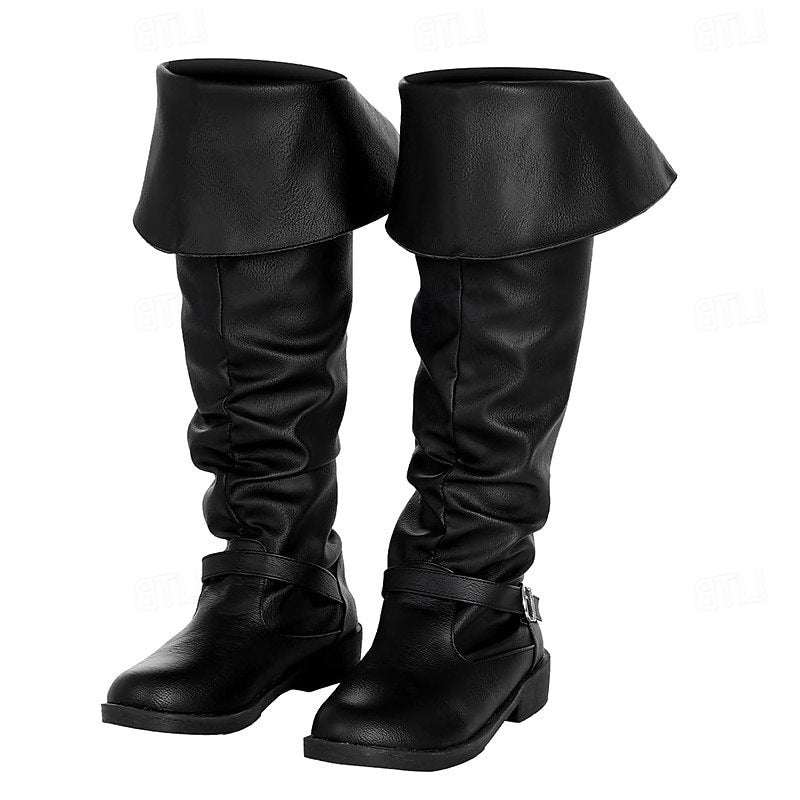 Men's Medieval Renaissance Dark Punk Large Size Men's Leather Boots
