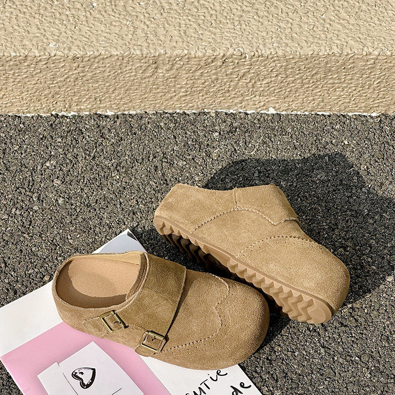 Women's Two-way Series Frosted Cowhide Spring Soft Bottom Women's Casual Shoes