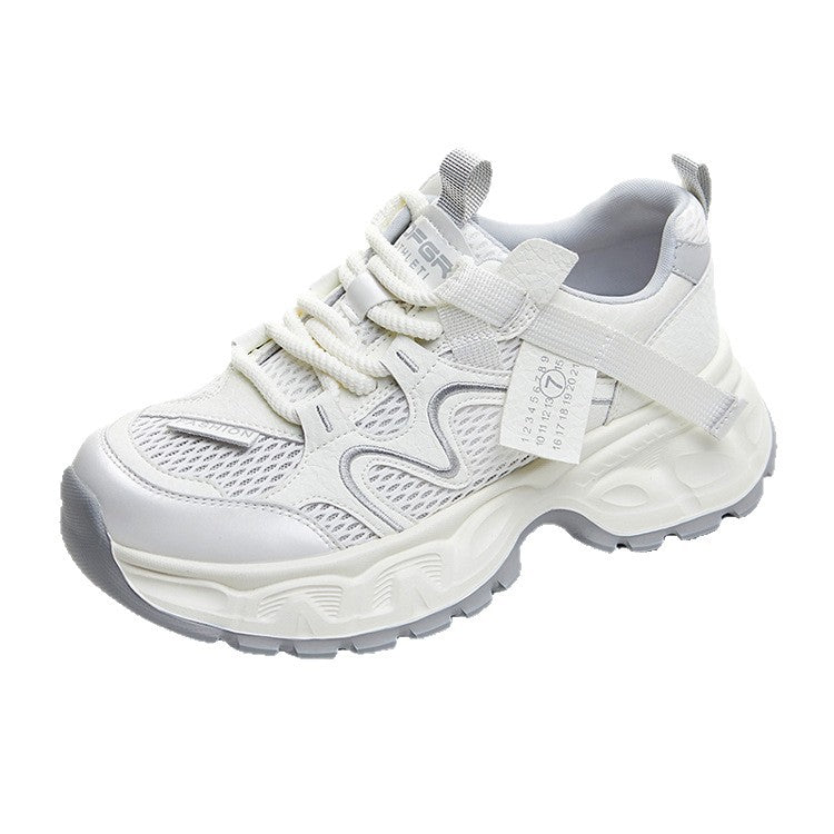 Women's Genuine Platform Dad Small Lightweight Mesh Surface Women's Casual Shoes