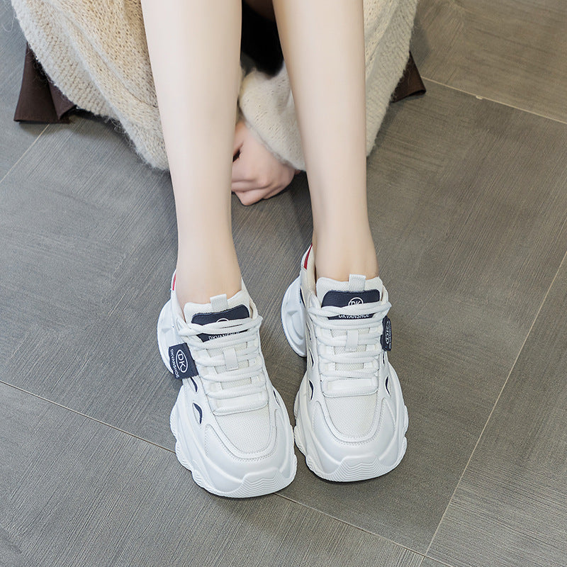 Mesh Height Increasing Insole Dad Female Versatile Korean Style Women's Casual Shoes