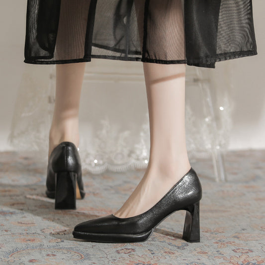 Women's Platform High French Fashionable Professional Chunky Sexy Temperament Women's Fashion Shoes