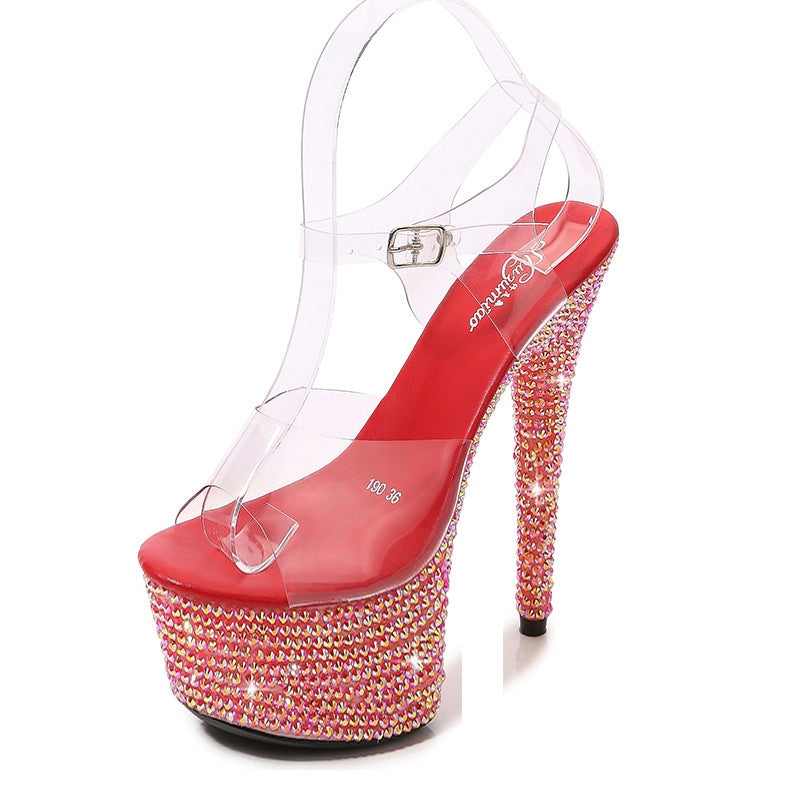 Pretty Classic Graceful Rhinestone Yuan Cm High Heeled Sandals