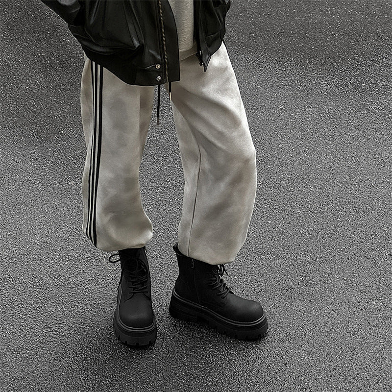 New Men's Thick Bottom Increased Derby Men's Martin Boots