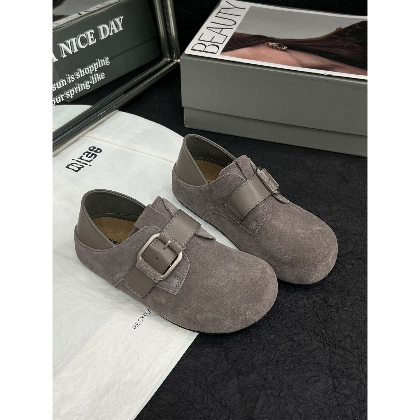Women's Spring Genuine Retro Big Head Platform Height Increasing Insole Sports Casual Shoes